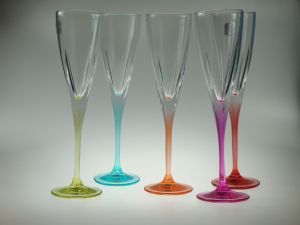 Flutes Champagnes Cristal Fusion Jambe couleur