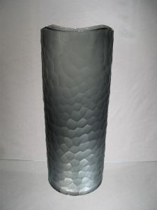 Vase Crocodille Gris Tube Long