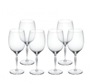 100 points Cristal Lalique Coffret 6 Verres Bordeaux