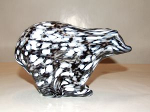 Ours noir et blanc Murano