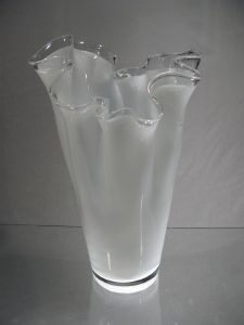 Vase Blanc Mat évantail