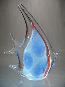 Poisson Scalaire Bleu Collection Murano