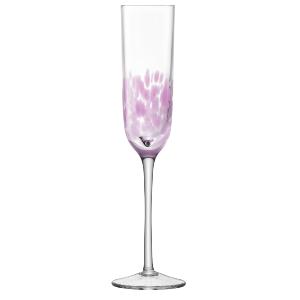 Flutes Champagne moderne Taches rose duo ou par 6