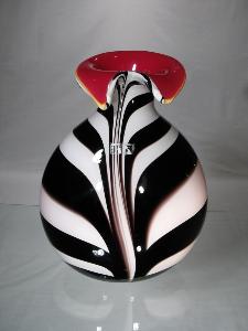 Vase rond coeur coupe Zebre 