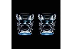 Verres à eau multi-usage Bubbles Bleu en cristallin ( lot de 2 ) 