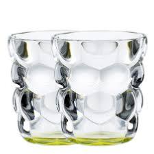 Verres à eau multi-usage Bubbles Vert en cristallin ( lot de 2 ) 