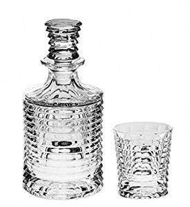 Service en Cristal de Bohème à Whisky (carafe + 6 verres)