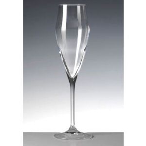 Verres en cristal unis large et plat   coffret de 6